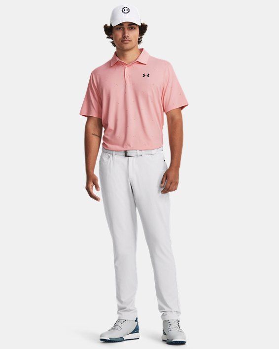 Men's UA Playoff 3.0 Printed Polo in Pink image number 2